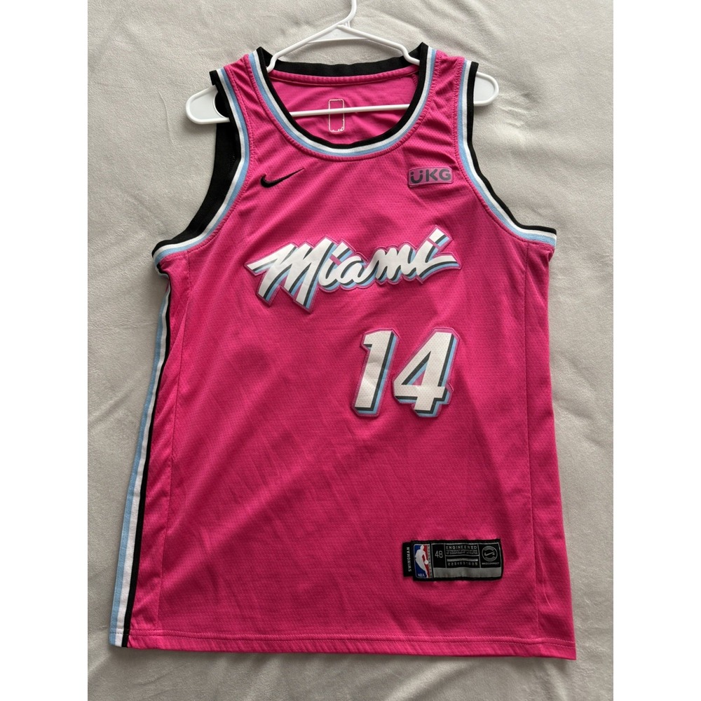 Nike Miami Heat Tyler Herro #14 Vice Pink Swingman Jersey Mens 48/L